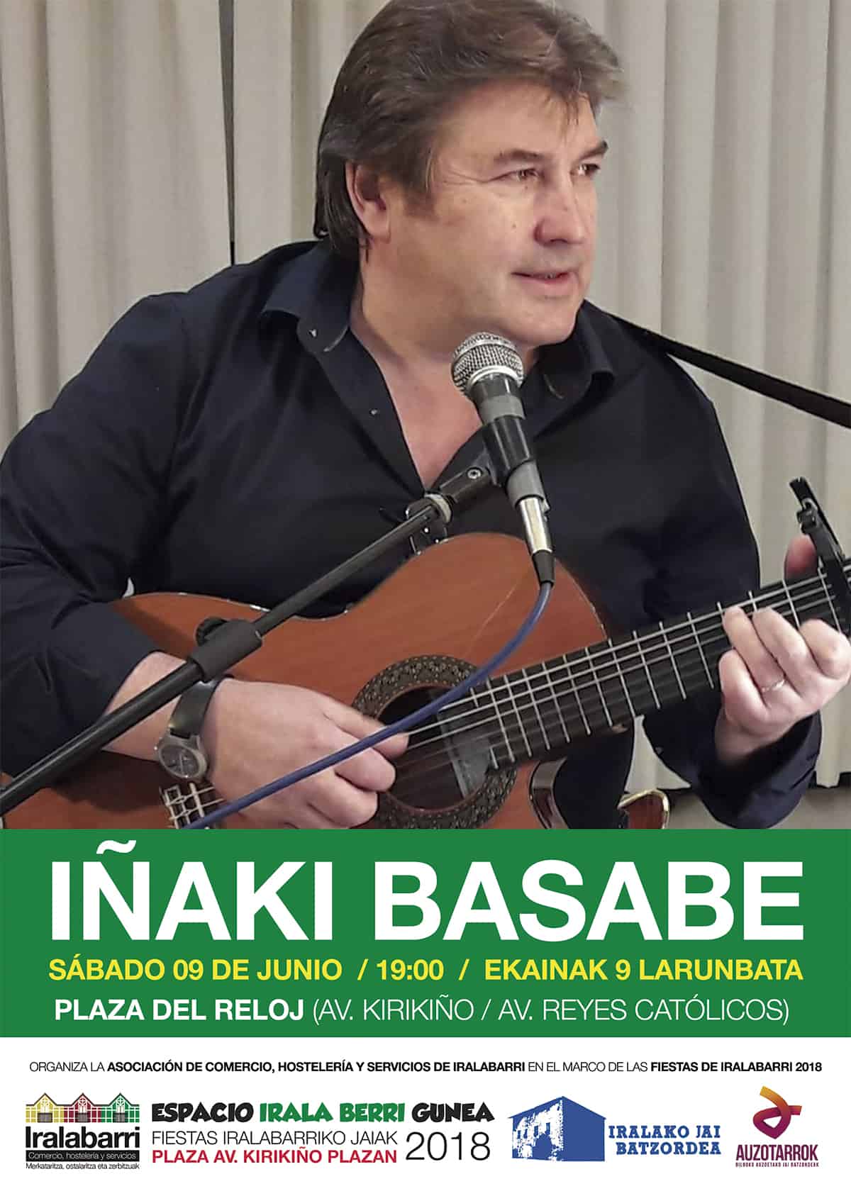 Iñaki Basabe en concierto - Iralaberri - Asociación de Comercio